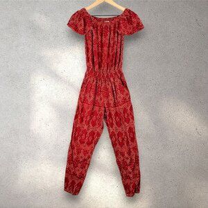 Anthropologie Beachgold Bali Jumper Red Women’s XXS Pockets Bohemian Lightweight